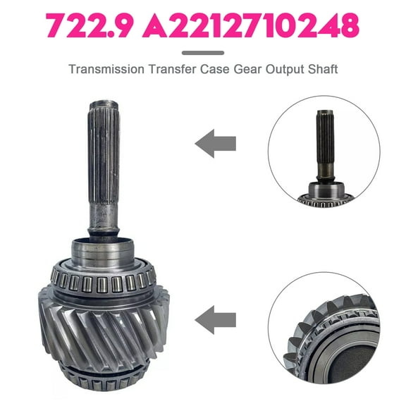 Transmission Transfer Case Gear Output Shaft for Mercedes Benz 722.9 A2212710248