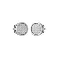 thumbnail image 3 of ARAIYA FINE JEWELRY Sterling Silver Round Diamond Cluster Stud Earrings (1/6 cttw, I2-I3 Clarity, I-J Color), 3 of 6
