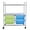 Blue & Green & Chrome Finish, variant on CRXX Rolling Storage Cart w/ 4 Drawers 2 Shelves Metal Rack Shelf Home Office School Beauty Salon Utility Organizer Cart with Wheels (Blue & Green)