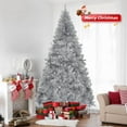 thumbnail image 5 of 6 FT Silver Christmas Tree, 800 PET Branch Tips, Easy 3-Step Assembly, Sturdy Iron Base, Unlit for Custom Decoration, 5 of 6