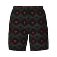 thumbnail image 4 of Lsque Mens Swim Trunks Red Poker Pattern - Bathing Suit Compression Liner - Beach Swim Shorts Swimwear - (S-3XL) - Stretch Quick Dry -Large, 4 of 9