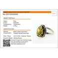 thumbnail image 3 of Sterling Silver and Baltic Green Oval Amber Ring, 3 of 5