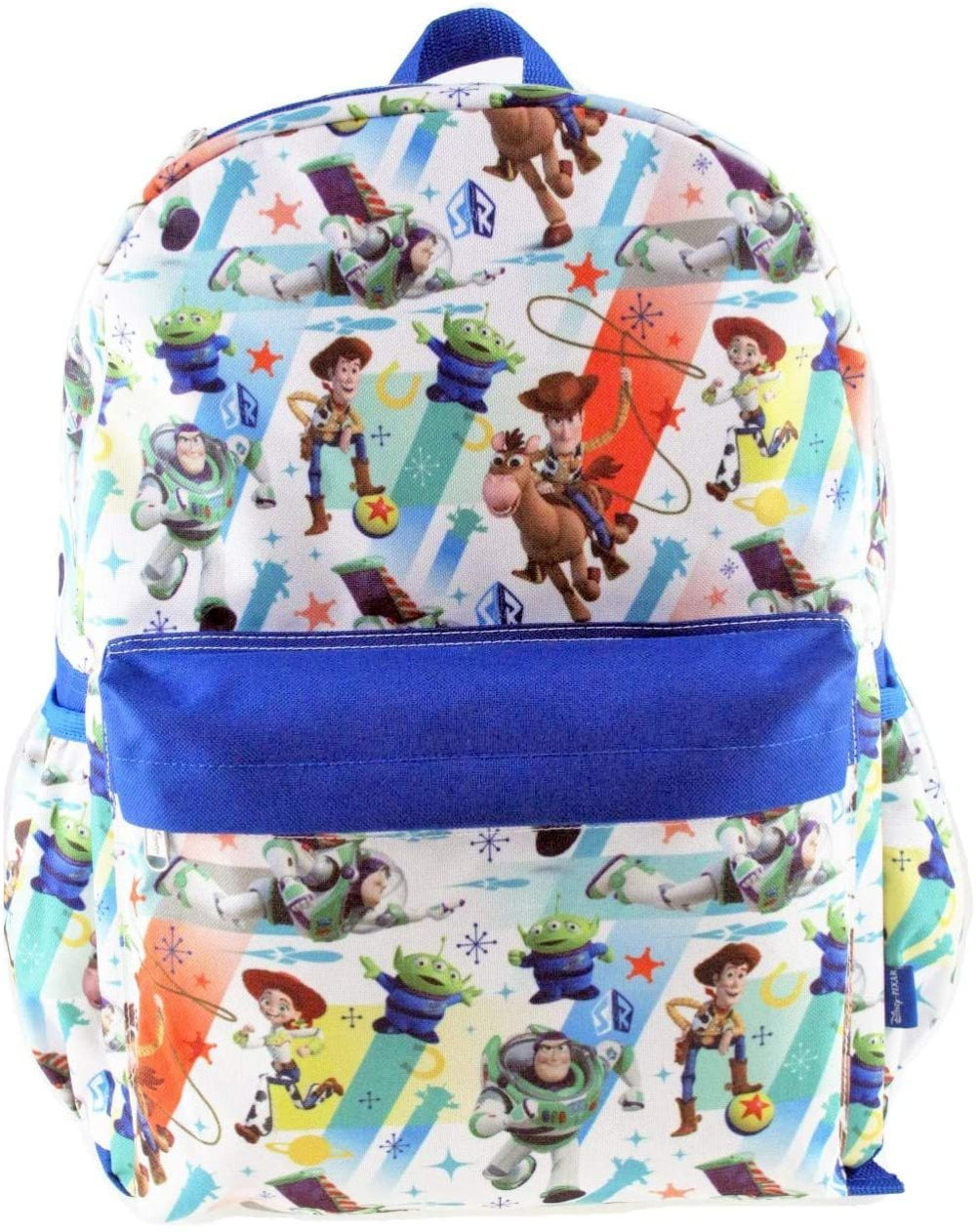 Buzz Woody in Toy Story 4 White 16" Large All Over Print Backpack A16507 