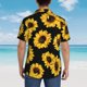 thumbnail image 4 of Balery Sunflower 6 Camisas hawaianas de manga corta para hombre, camisas playeras de corte holgado, camisas de vacaciones con botones,Medium, 4 of 7