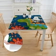 thumbnail image 2 of Acheng Dinosaur Rainbow Cave Painting Square Table Cloth 100% Polyester Fiber 52*52, 2 of 8