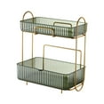 thumbnail image 4 of Desktop Sundries Storage Box Bathroom Organizer Container Skincare Holder Perfume Makeup Organizer Large Capacity for Vanity Countertop Desk Green, 4 of 8