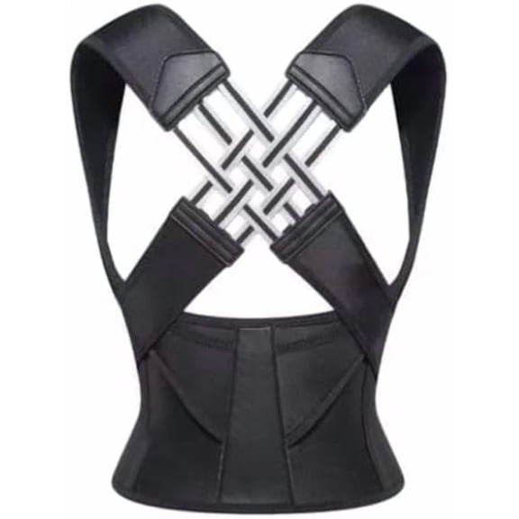 Posture Corrector for Women and Men, Full Back Brace with Adjustable Shoulder Straightener, Upper & Lower Back Support for Pain Relief, Spine Alignment, Scoliosis, Hunchback (S, Beige)