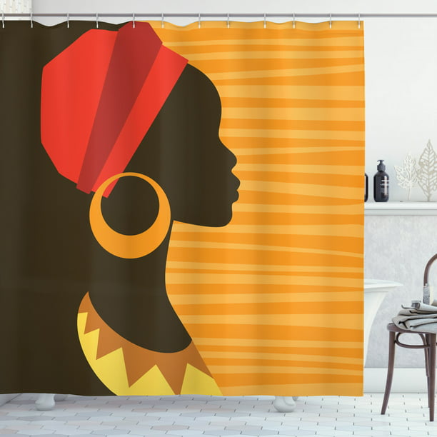 Earrings Feminine Grace Ethnic Icon, African Shower Curtain