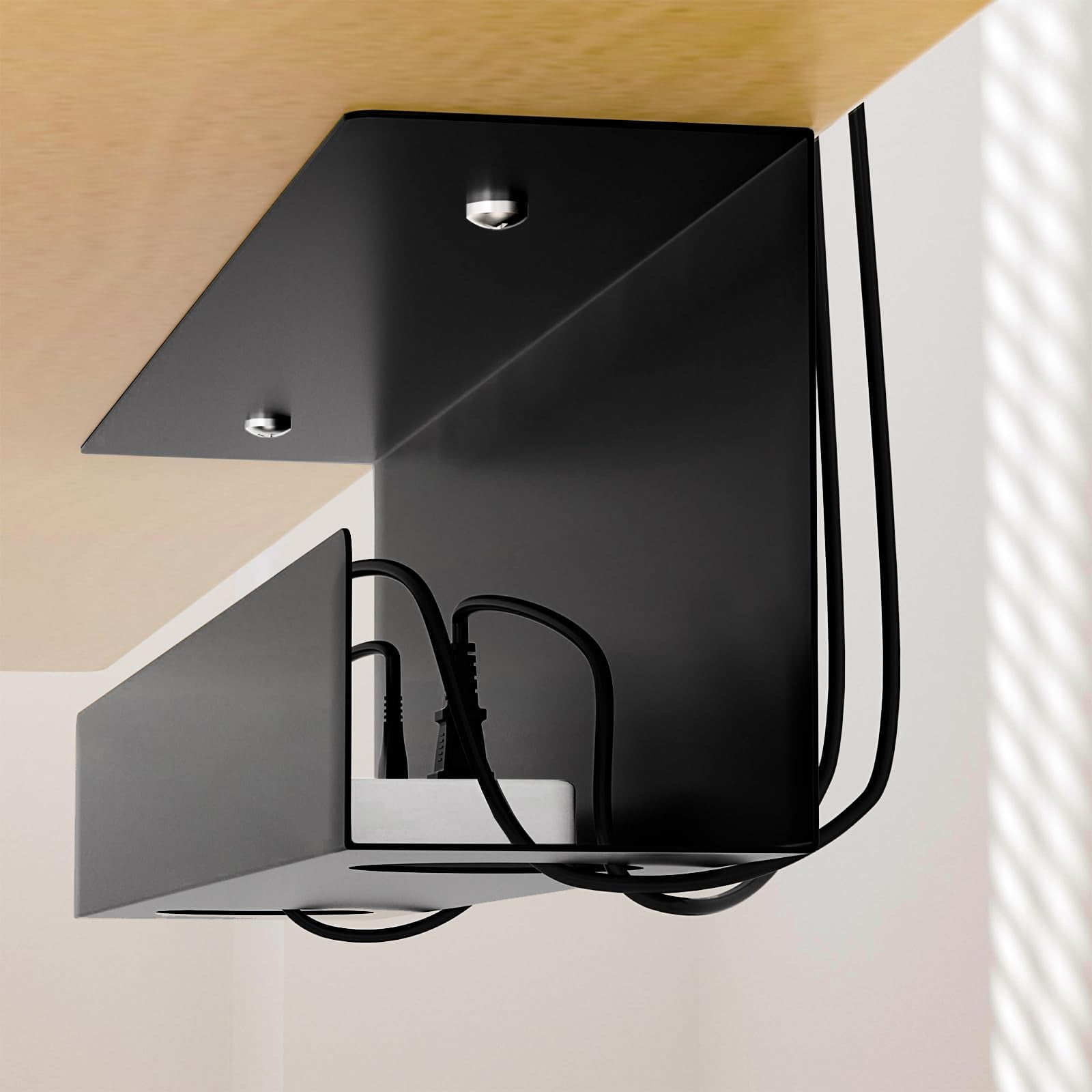 PUTORSEN Cable Management Under Desk,17 inch Cable Management Tray