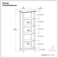 thumbnail image 3 of Artisan 72 inch x 26 inch Solid Wood Contemporary 5 Shelf Bookcase in Black, 3 of 10