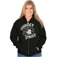 thumbnail image 3 of Thunderstruck Funny Bowling Novelty Unisex Fleece Graphic Zip Up Hoodie Brisco Brands 2X, 3 of 5