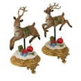 thumbnail image 3 of Northlight Glittered Reindeer Christmas Stocking Holders - 9.5" - Set of 2, 3 of 4
