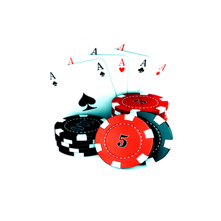 Casino Aces and Poker Chips Birthday Edible Icing Image Cake/Cupcake Topper!!!