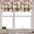 thumbnail image 3 of Ambesonne Lotus Valance & Curtain, Pink Flowers, 55"x30", Pink Ivory and Green, 3 of 7