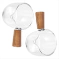 thumbnail image 2 of Crema de Vidrio Transparente 2 Piezas con Manija Madera, Mini Jarra Leche para Café. 50Ml, 2 of 5