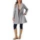 thumbnail image 2 of Abrigo elegante Inspire Chic para mujer, con cuello de chal, abrigo largo abotonado de invierno en gris, 2 of 6