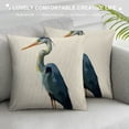 thumbnail image 3 of PRATYUS  Heron Pillow,Home Decorative Throw Pillow Cover Watercolor Blue Heron Cushion for Couch/Sofa/Bedroom/Livingroom/Kitchen/Car Square Pillow case 18x18in, 3 of 5
