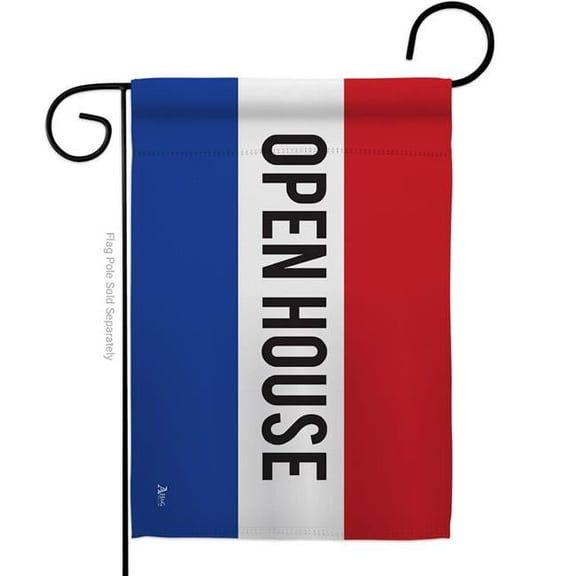 Americana Home & Garden G142783-BO Open House Novelty Merchant 13 x 18.5 in. Double-Sided Decorative Horizontal Garden Flags for Decoration Banner Yard Gift