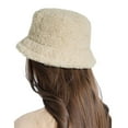 thumbnail image 5 of Bucket Hats Winter Bucket Vintage Cloche Warm Faux Wool Outdoor Fisherman Cap Caps Gifts, 5 of 6