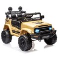 thumbnail image 1 of Historyli Camioneta Eléctrica para Niños 12V con Control Remoto - Carro De Juguete para Niñas y Niños De 4 a 8 Años,3 Velocidades,Suspensión,Música,Luces LED,Caqui, 1 of 9