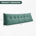 thumbnail image 2 of ANMINY Triangular Headboard Pillow with Side Pockets, Chenille Fabric, Bed Rest Reading Pillow, Removable & Washable Cover for King Beds, 2 of 7