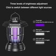 thumbnail image 6 of Solar Powered Bug Zapper and Camping Lantern, Rechargeable LED Mosquito Killer with 3 Light Modes, IPX6 Waterproof Insect Trap for Outdoor Hiking, 1 Pack, 6 of 6