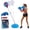 Blue, variant on GYMAX Punching Bag for Adults & Teens, Boxing Equipment Set w/Height Adjustable Stand, Gloves & pump, Free Standing Boxing Bag with Reflex Ball for Agility, Great Gift for Boys & Girls