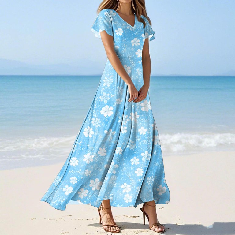 chinese dress ladies Floral Navy Maxi Dress | Trendy Women's Dress main image 0