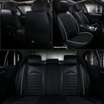 thumbnail image 4 of Car Seat Covers Full Set Waterproof Faux Leather Car Seat Protector, Front Rear Seat Protector Black Seat Covers, Luxury Vehicle Seat Cushion Protector Full Set Interior Accessories, 4 of 11