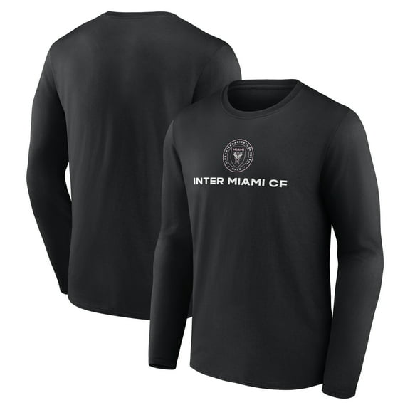 Men's Black Inter Miami CF Official Logo Long Sleeve T-Shirt
