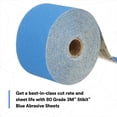 thumbnail image 4 of Rollo de láminas abrasivas 3M Stikit Blue 36217 80+ Grade 5 m x 18 cm, 4 of 9