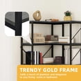 thumbnail image 5 of Uforic 5-Tier Corner Bookshelf, Corner Shelf Display Bookcase with Metal Frame for Home Office, Black, 5 of 12