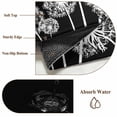 thumbnail image 6 of Round Area Rugs Collection 7 Ft, White Dandelion Non-Slip Residential Carpet, Spring Flowers Botanical Vintage Black Indoor Crawling Mats Runner Rugs for Living Room/Dining Room/Bedroom, 6 of 8