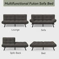 thumbnail image 7 of Convertible Futon Sofa Bed, 71" Comfy Loveseat Sleeper Sofa, Thicken Cushion, Comfy Velvet Twin Size Futon Couch Bed for Small Space Bedroom Dorm Office, 7 of 7