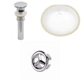 thumbnail image 1 of 16.5-in. W CSA Oval Bathroom Undermount Sink Set In White - Chrome Hardware - Overflow Drain Incl. AI-20669, 1 of 8