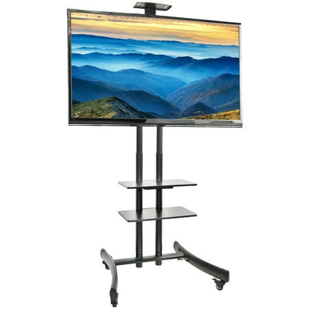 VIVO TV Cart for LCD LED Flat Screen Mount Stand w/ Mobile Wheels fits 30″ – 70″ VIVO TV Cart for LCD LED Flat Screen Mount Stand w/ Mobile Wheels fits 30″ – 70″