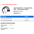 thumbnail image 2 of Spark Plug Wire Set - Compatible with 1959 - 1974 Chevy Impala 1960 1961 1962 1963 1964 1965 1966 1967 1968 1969 1970 1971 1972 1973, 2 of 2