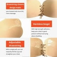 thumbnail image 5 of Push up Silicone Bra for Women Sticky Invisible Reusable Adhesive Strapless Stick on Bra for Backless Front Strings, 5 of 7