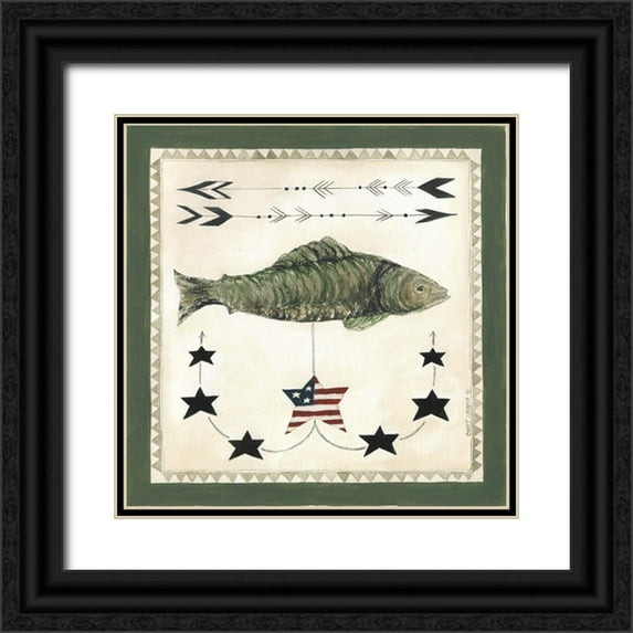 Shamp, Cindy 12x12 Black Ornate Wood Framed with Double Matting Museum Art Print Titled - Catch of the Day