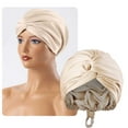 1PC Adjustable Silk Satin Hair For Sleeping Double Layer Hair Wrap Sleep Cap Turban For