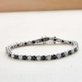 thumbnail image 2 of 925 Sterling Silver 5mm Moissanite Tennis Bracelet - Exuding Elegant Sophistication with Fashionable Versatility, Perfect for Engagement, Weddings, Anniversaries and More, 2 of 7