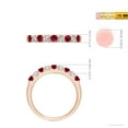 thumbnail image 5 of ANGARA Natural Shared Prong Ruby and Diamond Half Eternity Ring in 14K Rose Gold for Women (Size-2.5mm) | July Birthstone, Birthday, Anniversary, Jewelry Gift for Women | Natural Ruby Ring, 5 of 9