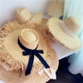 thumbnail image 2 of SikaFu Summer Wind Hat Big Cave, Mao Bian Lafite Paifang Hat Female Beach Hat Out Of The Sea Resort Sunscreen Slipper, 2 of 9