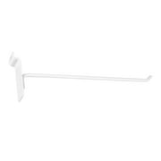 12 Inch White Peg Hook Slatwall Hooks - Pack of 50 - Sleek and Sturdy Slat Wall Hanging Hooks for Retail and Boutique Displays - Durable Slat Wall Hooks - Ideal for Organizing and Showcasing Products