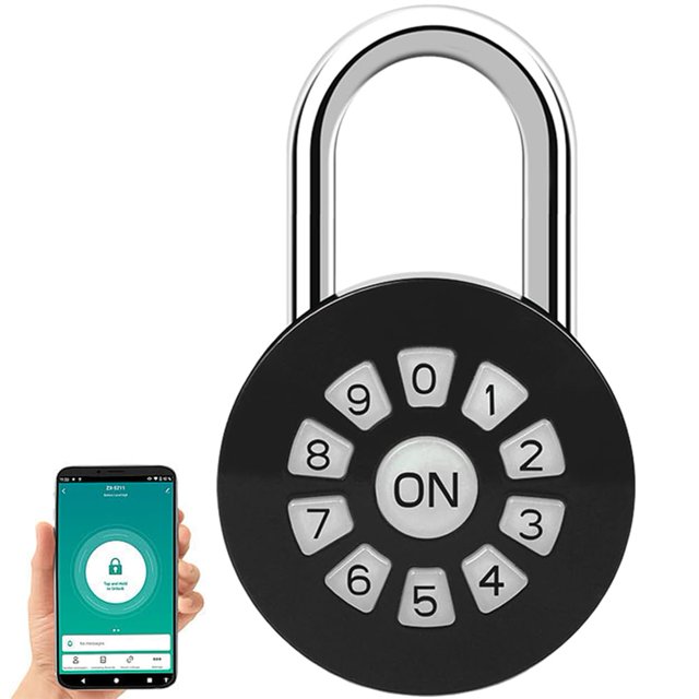 Candado de contraseña inteligente - Candado de control de contraseña/aplicación de teléfono (iOS/Android) - Bloqueo de acceso a través de Bluetooth y códigos PIN - Bloquee su puerta