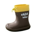 thumbnail image 1 of NOKIO Kids Rain Boots with 𝖣rawstring Cuff - Lightweight EVA Water-proof Puddle Boots Non-Sli𝗉 Sole Easy On/Off for Outdoor Play, 1 of 4
