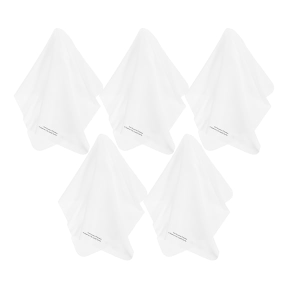 RENACLIPY 5-Pack Reusable White Fiber Cleaning Cloths for CDs, DVDs, Screens, Electronics, and More