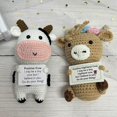 thumbnail image 5 of Positive Crochet Mini Cow Doll Handmade Knitting Stress Relief Otter Ornament Fun Emotional Support, 5 of 5