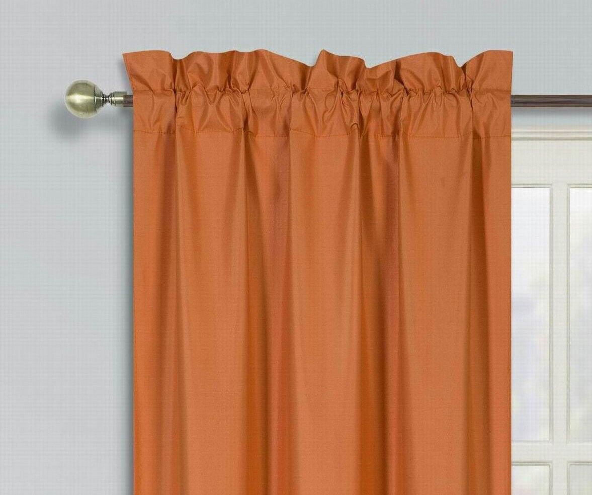 R64 ORANGE 100% priivacy light filtering panels blackout window dressing curtain Set, of Two (2) Lined Rod Pocket Panels 37"W X 84"L Each