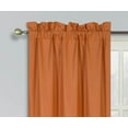 thumbnail image 3 of R64 ORANGE 100% priivacy light filtering panels blackout window dressing curtain Set, of Two (2) Lined Rod Pocket Panels 37"W X 84"L Each, 3 of 4
